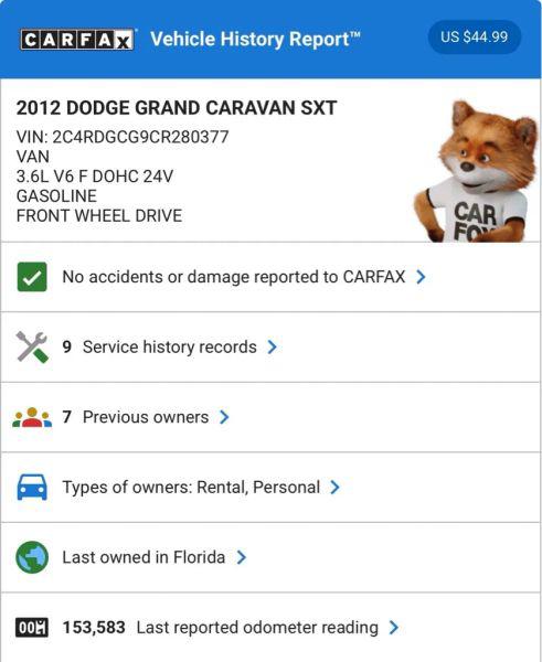 2012 Dodge Grand Caravan SXT