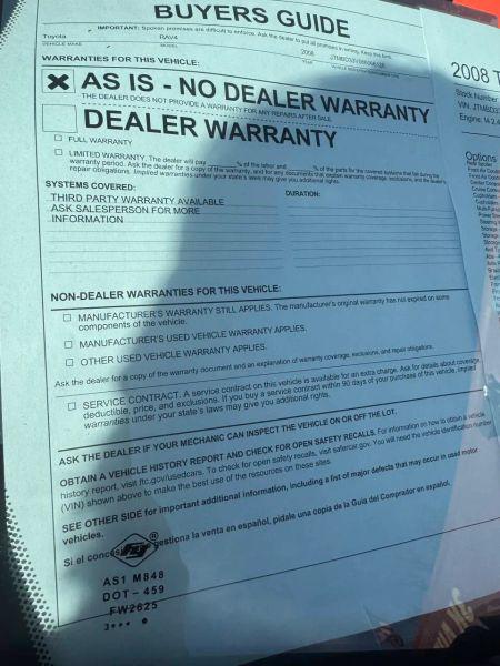 2008 Toyota RAV4 Base