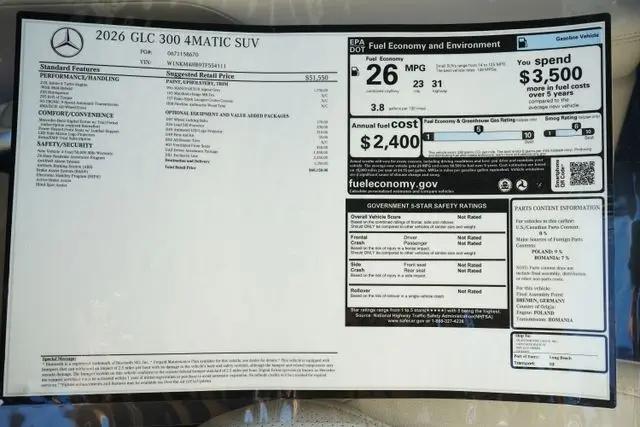 2026 Mercedes-Benz GLC GLC 300