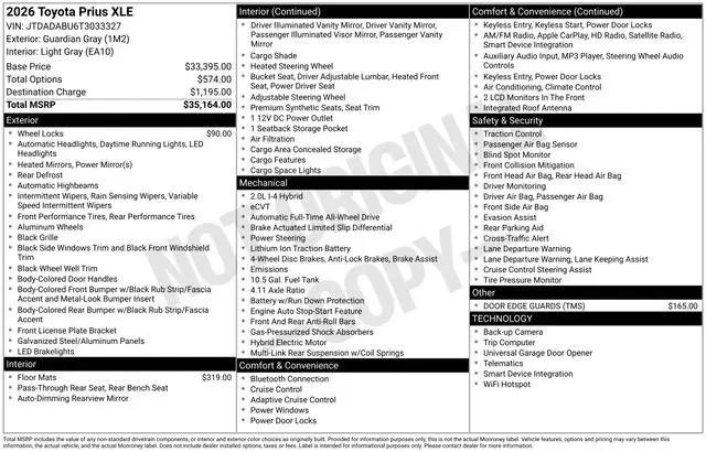 2026 Toyota Prius XLE AWD-e