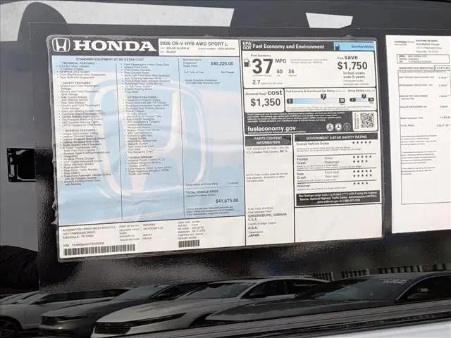 2026 Honda CR-V Hybrid AWD Sport-L