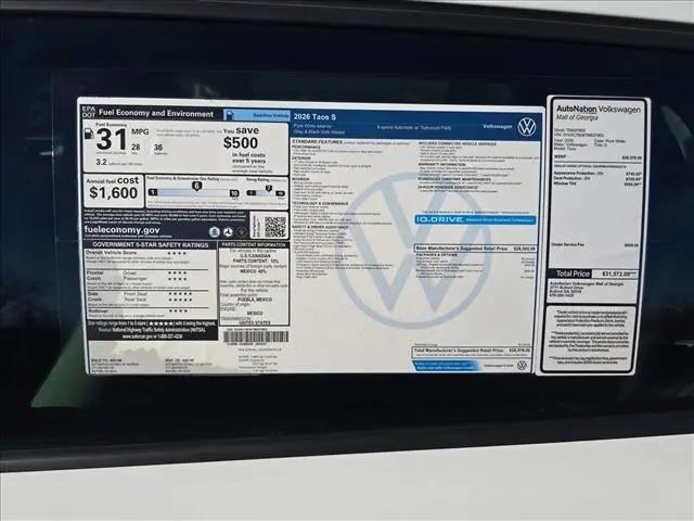 2026 Volkswagen Taos S