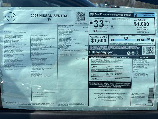 2026 Nissan Sentra SV