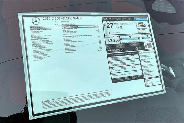 2026 Mercedes-Benz C-CLASS C 300