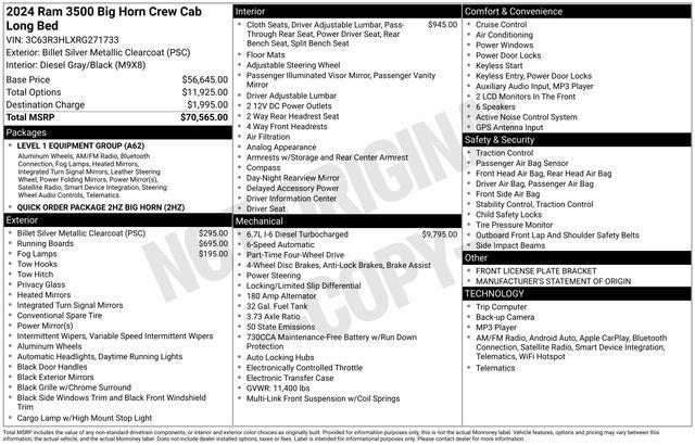 2024 Ram 3500 Big Horn Crew Cab 4x4 8 Box