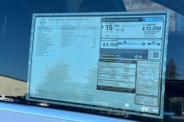 2026 Mercedes-Benz Maybach GLS 600 Maybach  600