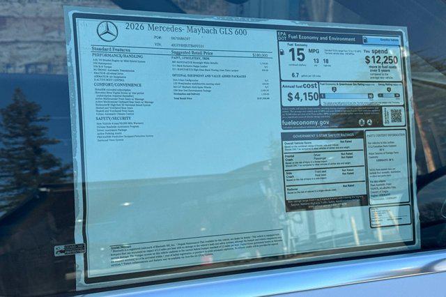 2026 Mercedes-Benz Maybach GLS 600 Maybach  600