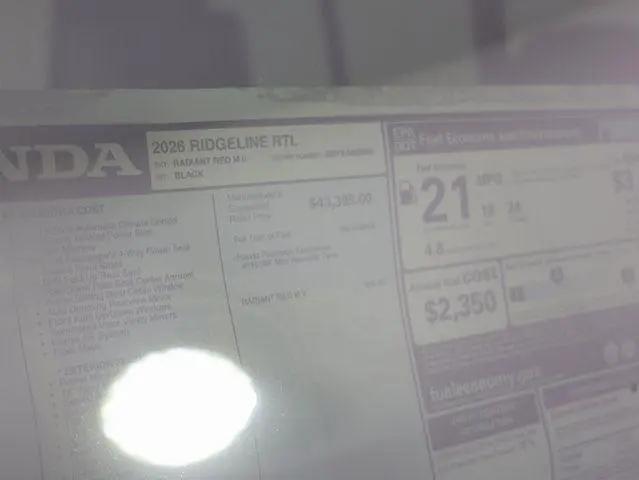 2026 Honda Ridgeline RTL