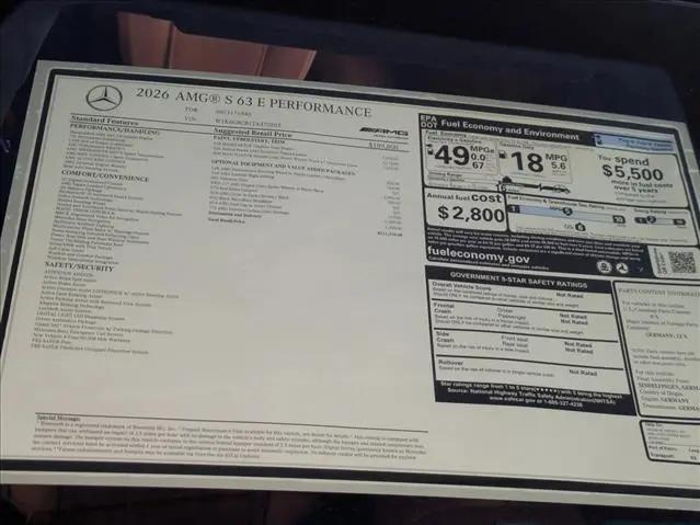 2026 Mercedes-Benz AMG S 63 E 4MATIC