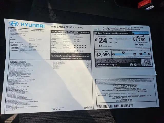 2026 Hyundai Santa Fe SE