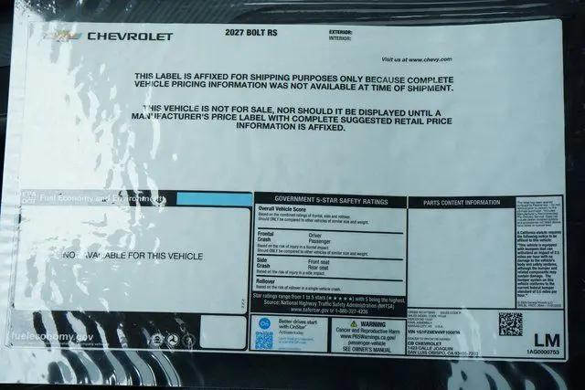 2027 Chevrolet Bolt RS FWD