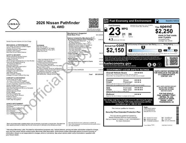 2026 Nissan Pathfinder SL