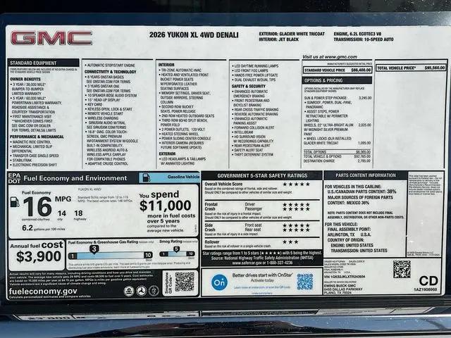 2026 GMC Yukon XL 4WD Denali