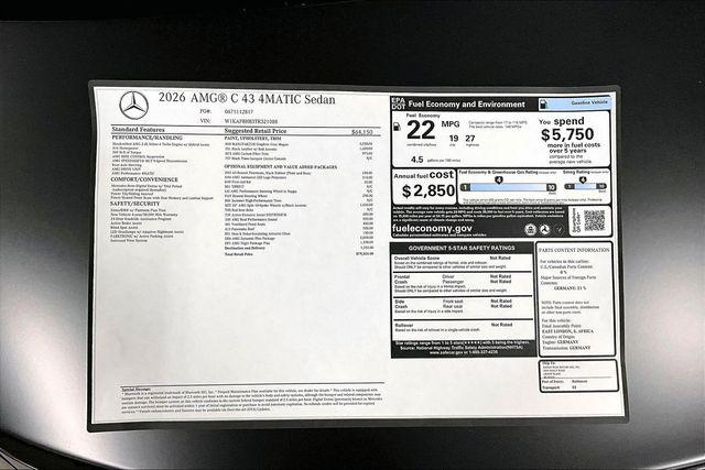 2026 Mercedes-Benz AMG C 43 4MATIC