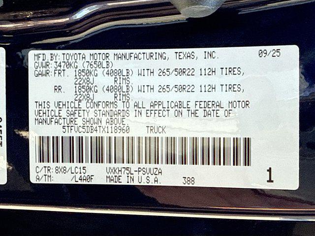 2026 Toyota Tundra Capstone CrewMax 6.4' Bed