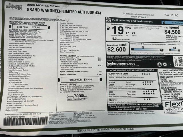2026 Jeep Grand Wagoneer Limited Altitude 4x4