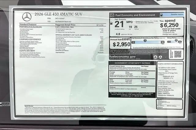 2026 Mercedes-Benz GLE GLE 450 4MATIC