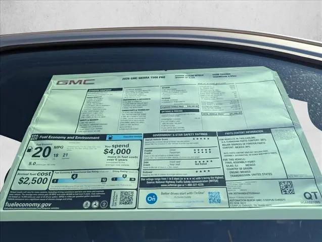 2026 GMC Sierra 1500 Regular Cab, Standard Bed, Pro, RWD