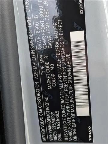 2026 Volvo XC90 Plug-In Hybrid Ultra Dark Theme, T8 AWD, Electric/Gasoline, 7 Seats