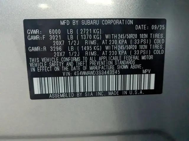 2025 Subaru Ascent Onyx Edition Limited 7-Passenger