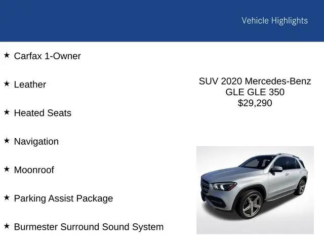 2020 Mercedes-Benz GLE GLE 350 4MATIC
