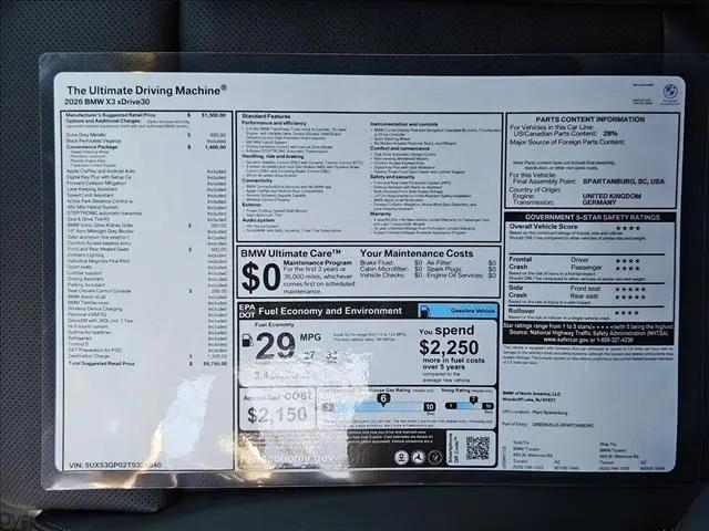 2026 BMW X3 30 xDrive