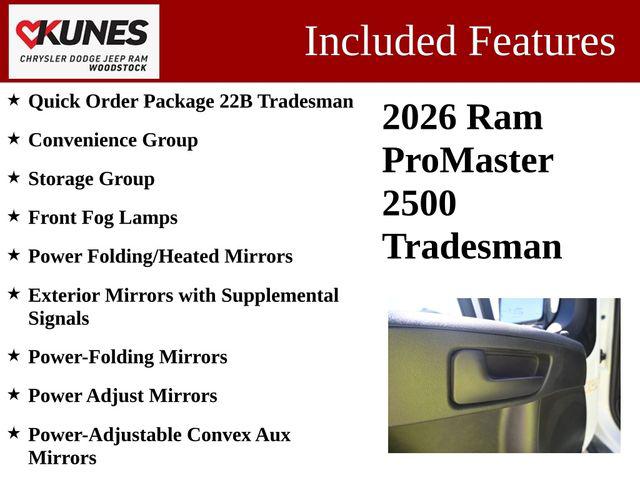 2026 RAM ProMaster 2500 RAM PROMASTER 2500 TRADESMAN CARGO VAN LOW ROOF 136 WB