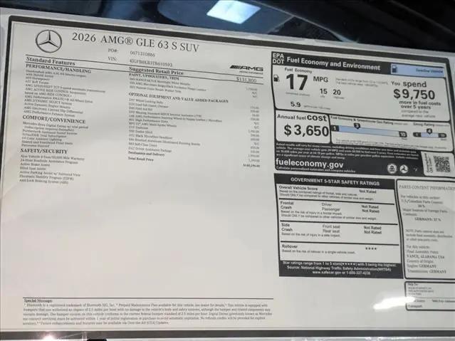 2026 Mercedes-Benz GLE AMG GLE 63 S 4MATIC+