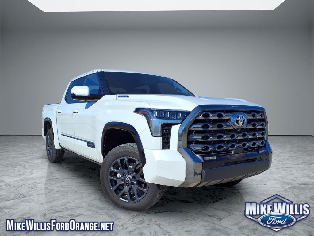 White (Wind Chill Pearl) 2025 Toyota Tundra Hybrid Platinum HV CrewMax Cab 4WD Pickup Truck Four-Wheel Drive Automatic