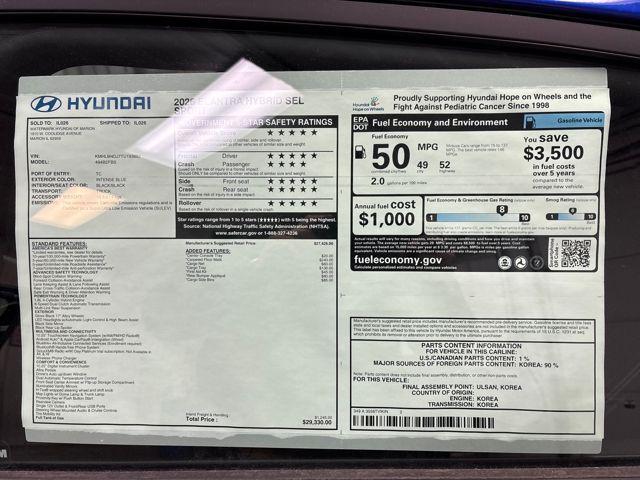 2026 Hyundai Elantra Hybrid SEL Sport
