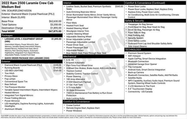 2022 Ram 2500 Laramie Crew Cab 4x4 6'4" Box