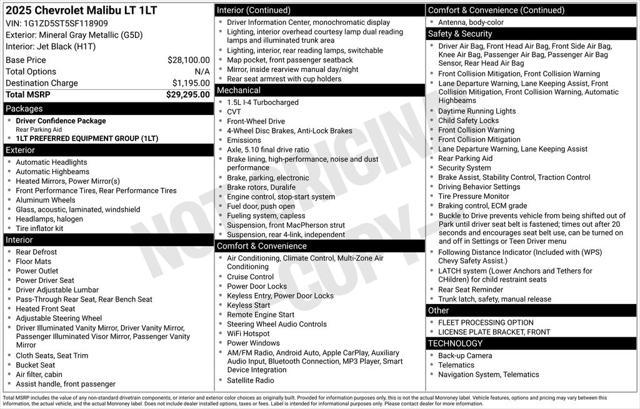 2025 Chevrolet Malibu FWD 1LT