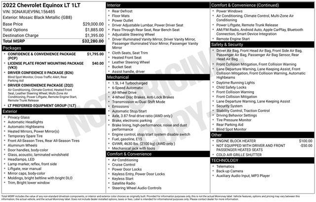 2022 Chevrolet Equinox AWD LT