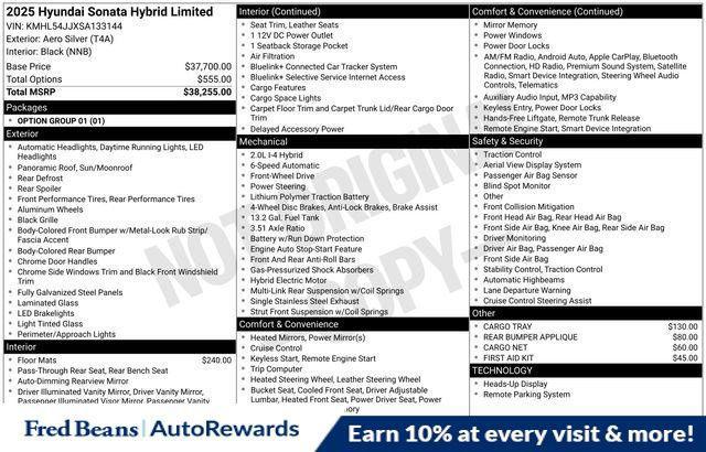 2025 Hyundai Sonata Hybrid Limited for sale in MECHANICSBURG, PA