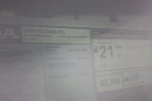 2026 Honda Ridgeline RTL