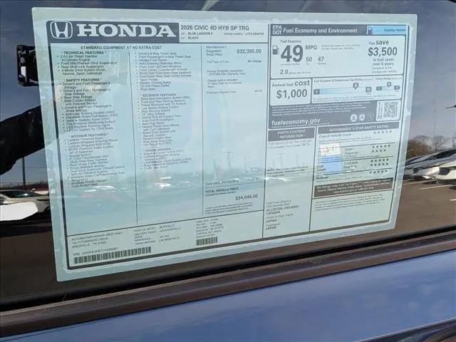 2026 Honda Civic Sport Touring