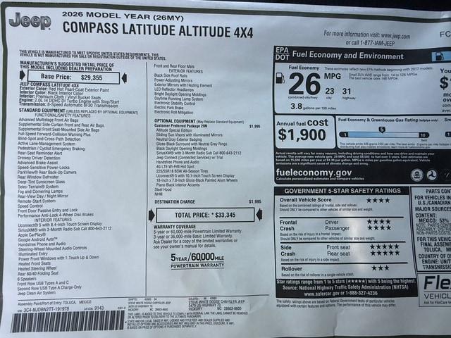 2026 Jeep Compass Latitude Altitude