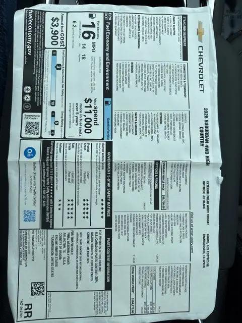 2026 Chevrolet Suburban High Country, 4WD