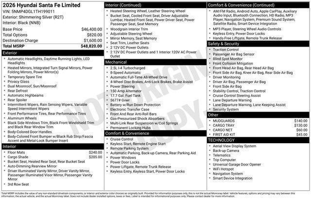 2026 Hyundai Santa Fe Limited