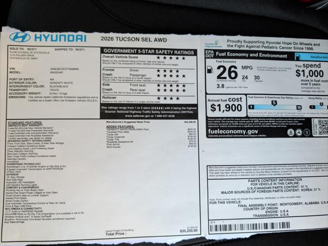 2026 Hyundai Tucson SEL