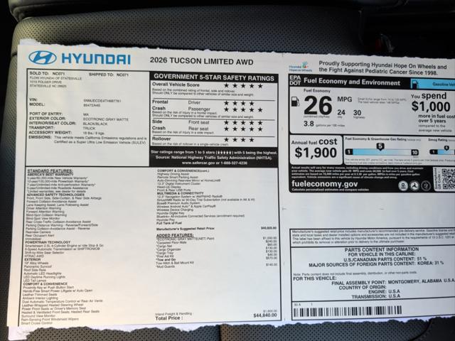 2026 Hyundai Tucson Limited