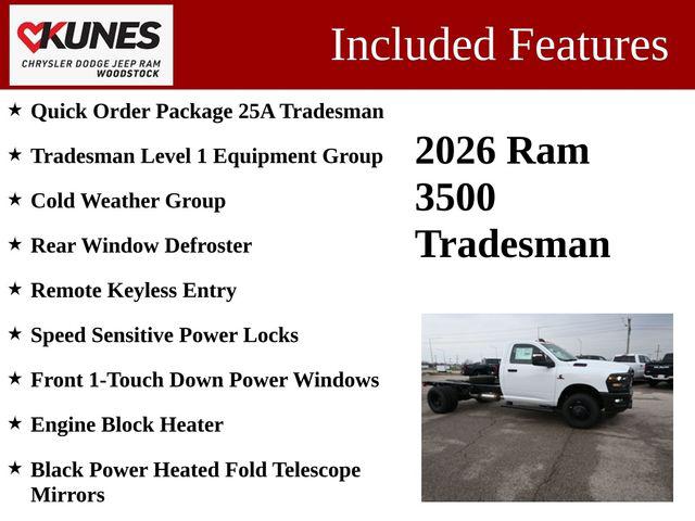 2026 RAM Ram 3500 Chassis Cab RAM 3500 TRADESMAN CHASSIS REGULAR CAB 4X4 84 CA