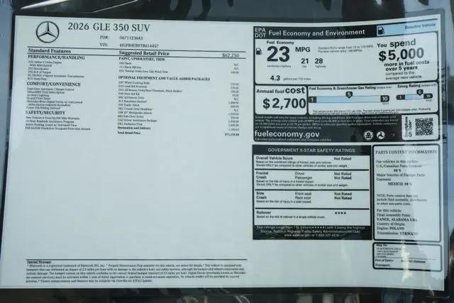 2026 Mercedes-Benz GLE GLE 350 GLE 350