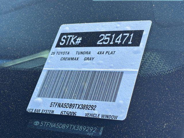 2026 Toyota Tundra Platinum CrewMax 5.5' Bed