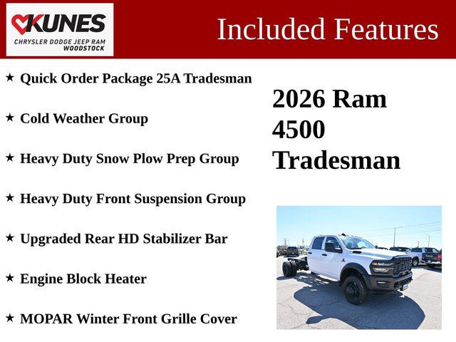 2026 RAM Ram 4500 Chassis Cab RAM 4500 TRADESMAN CHASSIS CREW CAB 4X4 84 CA