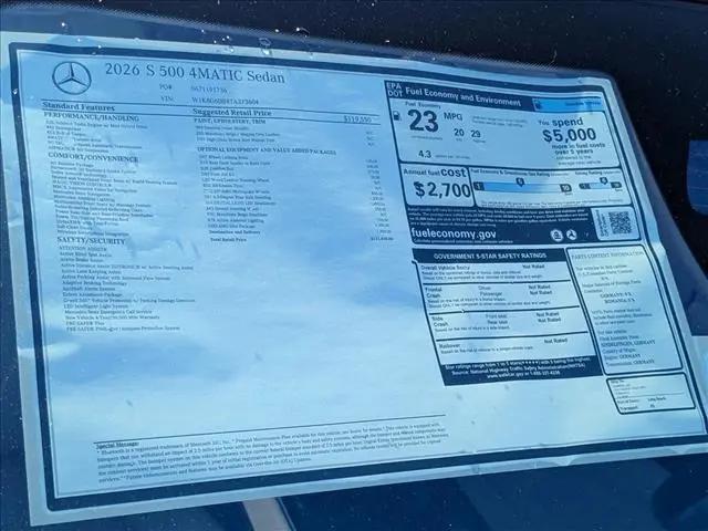 2026 Mercedes-Benz 500 4MATIC