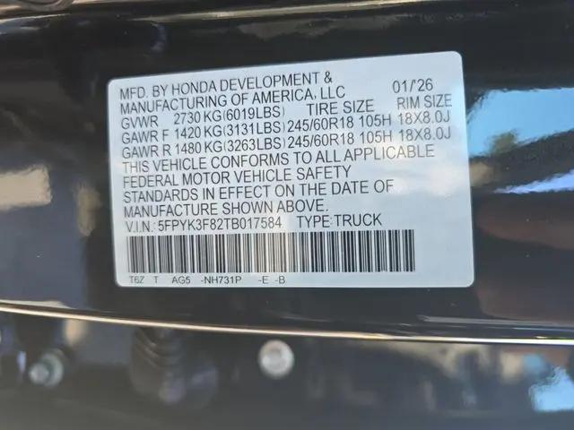 2026 Honda Ridgeline Black Edition