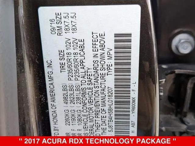 2017 Acura RDX w/Technology Package