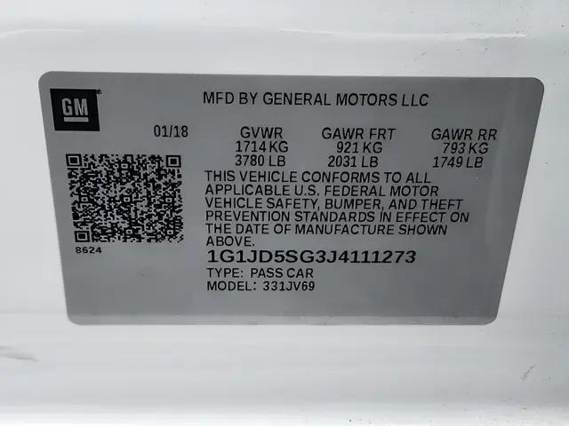 2018 Chevrolet Sonic LT Auto