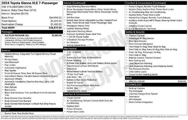 2024 Toyota Sienna XLE
